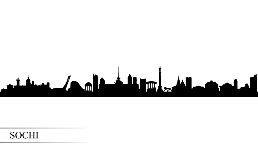 sochi city skyline silhouette background vector