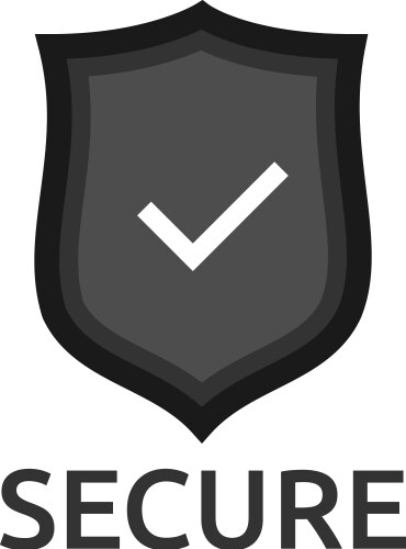 Check shield icon symbol secure protection concept vector image