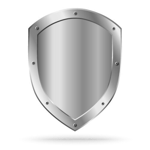Metal shield Royalty Free Vector Image - VectorStock