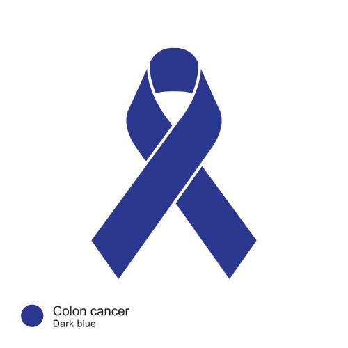 Colon Cancer Awareness Ribbon Vector Image