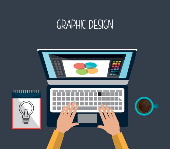 creative process graphic design vector image