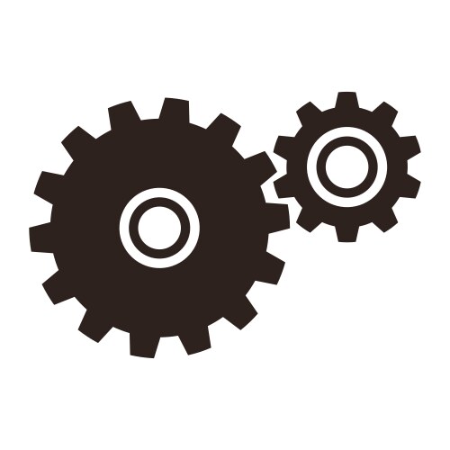 Growing gears icon Royalty Free Vector Image - VectorStock