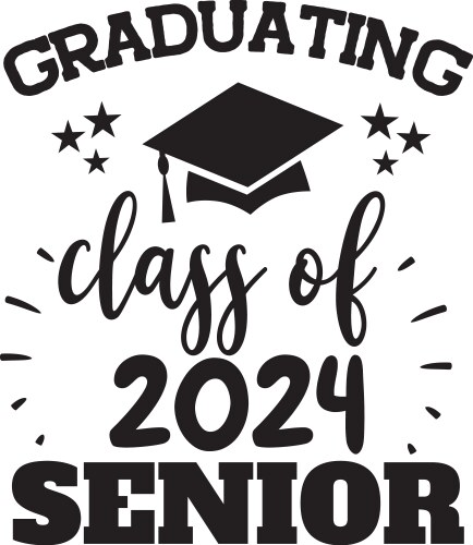 Graduation Celebration: Class of 2024 Vector Image