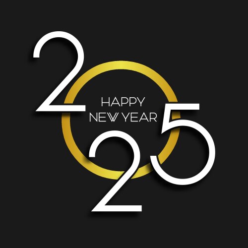 New Year Celebration - Gold Numbers Vector Image