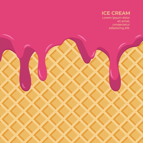 sweet colour glaze on wafer texture food vector