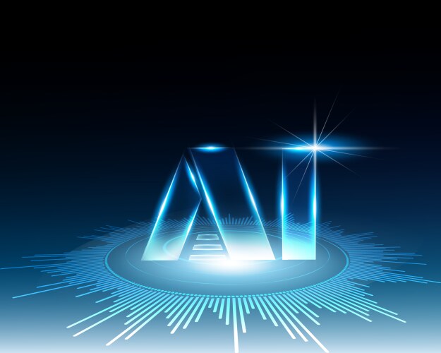 Ai artificial intelligence network concept Vector Image