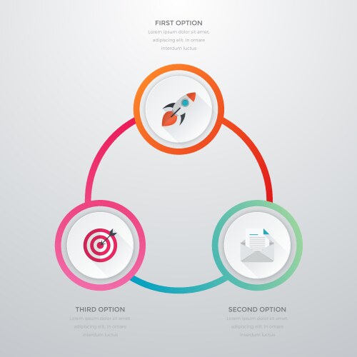 Infographics three options vector image