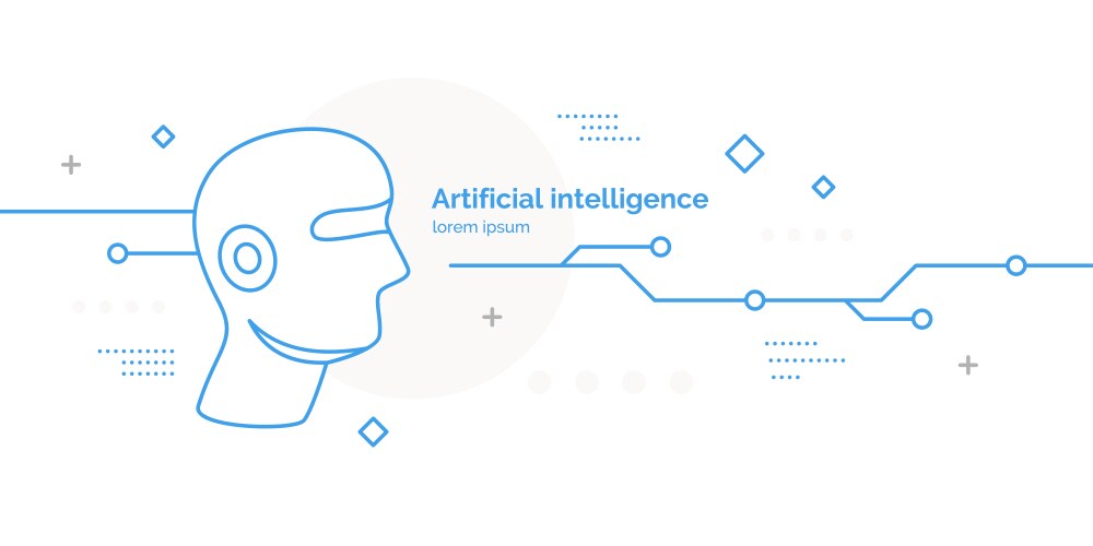 artificial intelligence conceptual poster vector image