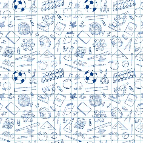 Back to school pattern Royalty Free Vector Image