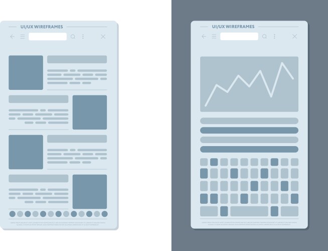 Web page with keyboard and scheme vector image