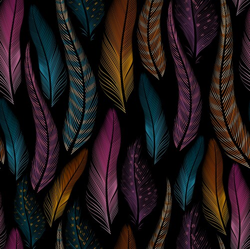 Decorative feathers seamless Royalty Free Vector Image