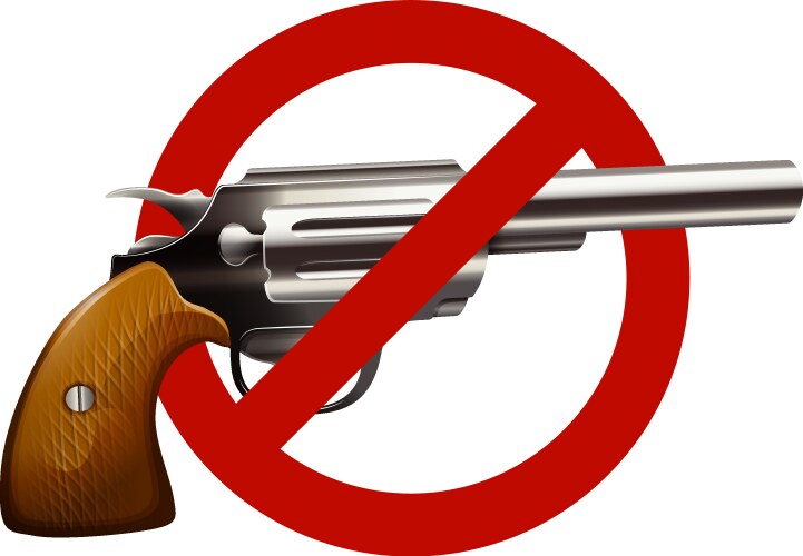 Gun control sign with shotgun Vector Image
