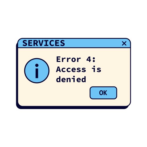 Retro error message on screen crash window vektorbild