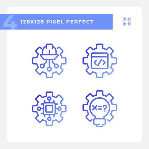 Stem technology settings pixel perfect rgb color Vector Image