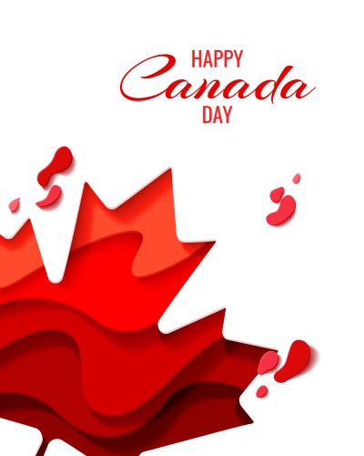 Happy canada day holiday poster vector image