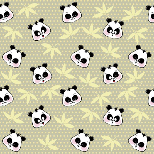 seamless background from the muzzles panda vector image vector image