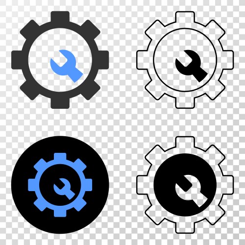 Repair tools eps icon with contour version Vector Image