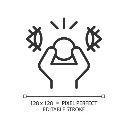 2d thin linear pixel perfect simple black bubble Vector Image