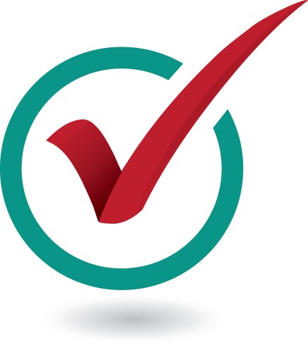 Green check mark icon checkmark in circle Vector Image