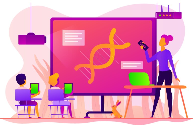 Digital classroom concept Royalty Free Vector Image