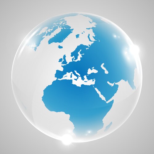 Earth globe flat icon Royalty Free Vector Image