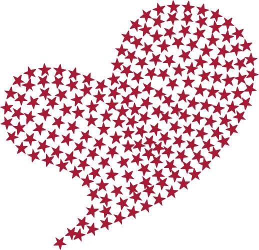Heart print vintage design graphic Royalty Free Vector Image