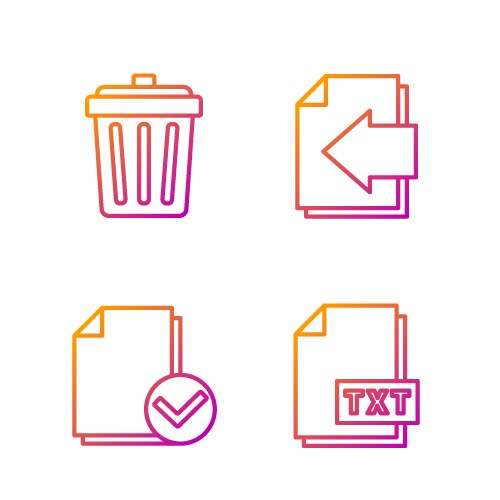 Set line txt file document and check vector image