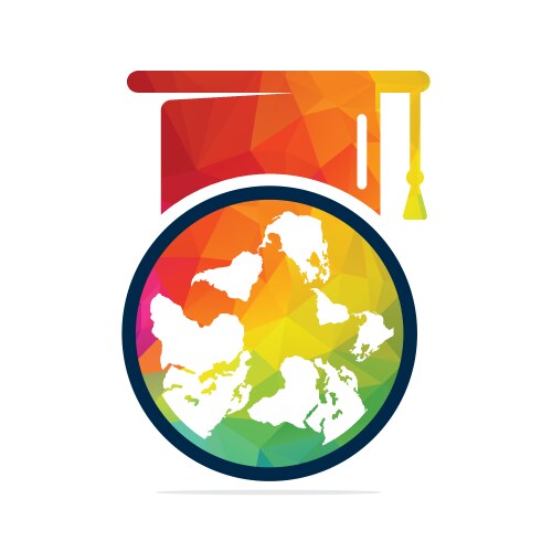Study abroad logo design Royalty Free Vector Image