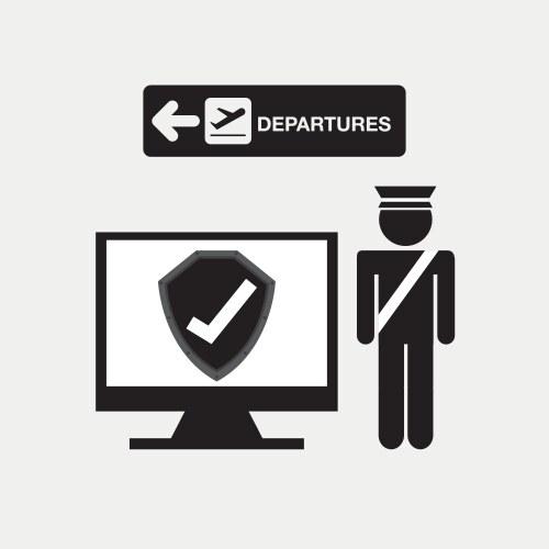 airport terminal design vector image