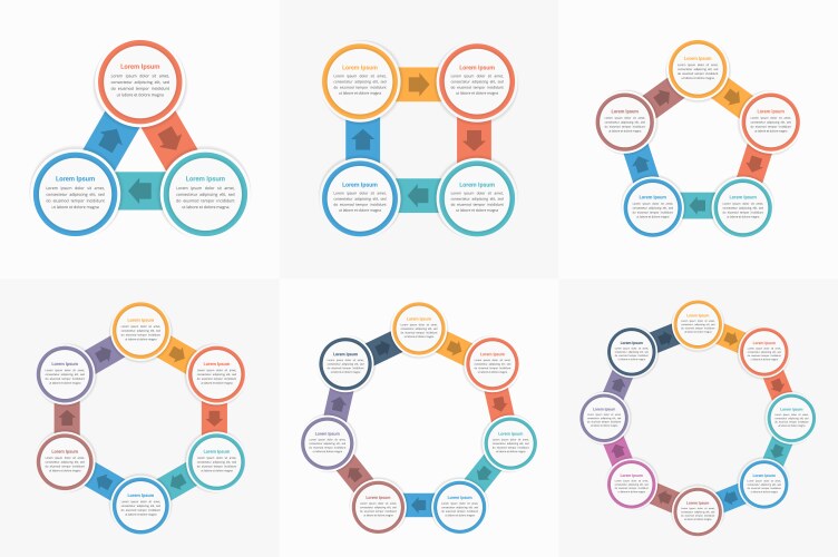 circle infographic templates vector image