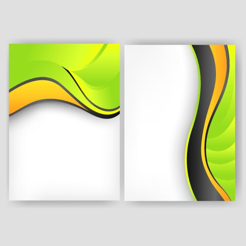 Minimal curve wave set background with shadow vector image