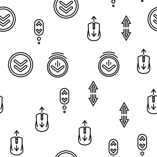 Scroll computer mouse cursor seamless vector image