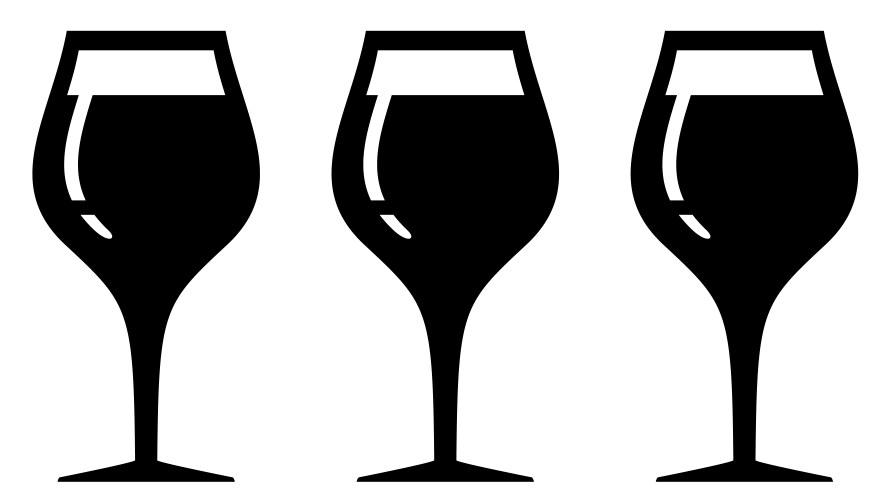 Hands holding wine glasses silhouette Royalty Free Vector
