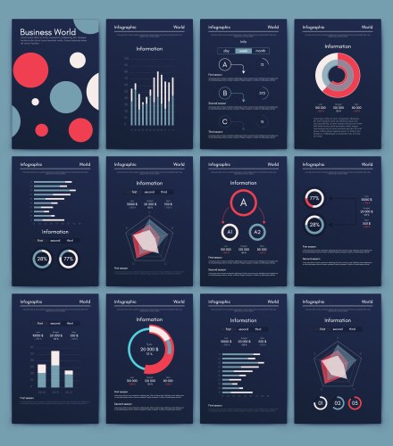 Modern infographic elements for business vector image