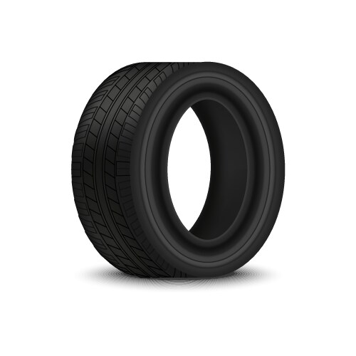 realistic 3d detailed car rubber tyre vector image