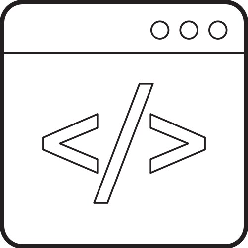 Coding window web programming development vektorbild
