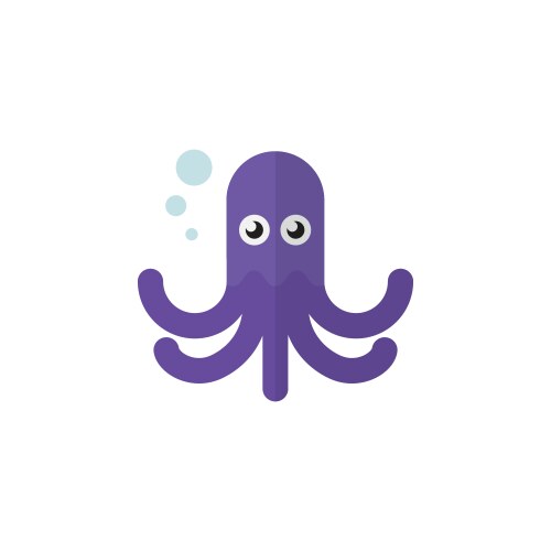 Octopus tentacles icons Royalty Free Vector Image