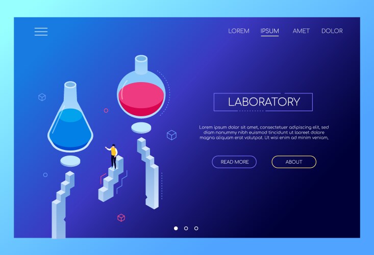 Chemist in chemical laboratory background Vector Image