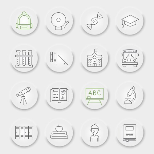 Graduation cap line icon school and education Vector Image