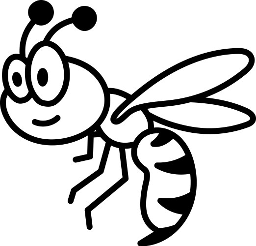 Cute wasp Royalty Free Vector Image - VectorStock
