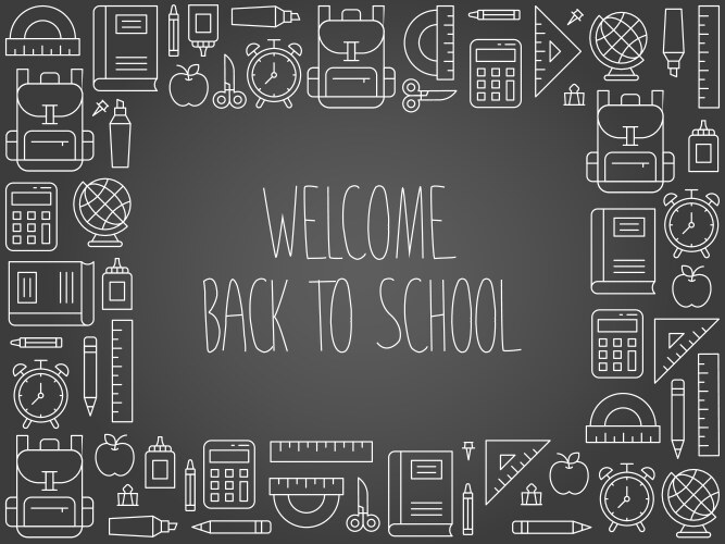 Back to school poster template Royalty Free Vector Image
