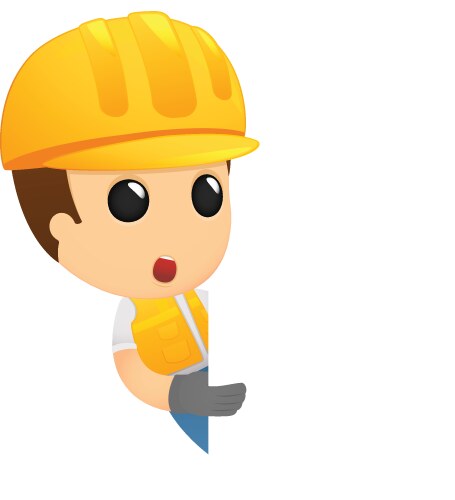 Cartoon mechanic with dumbbell Royalty Free Vector Image