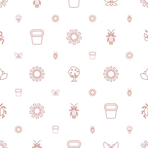 Spring icons pattern seamless white background Vector Image