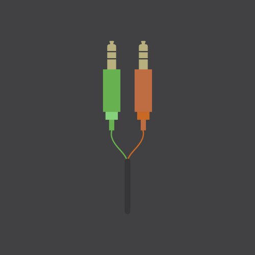 Aux cable vector image