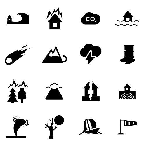Flood natural disaster Royalty Free Vector Image