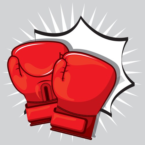 Hanging boxing gloves Royalty Free Vector Image