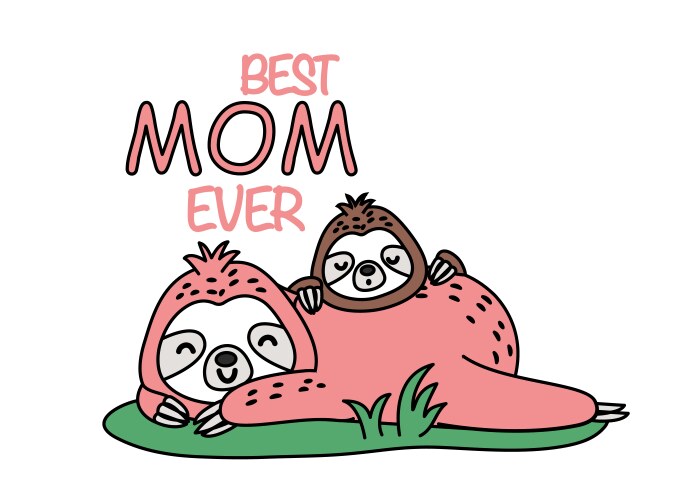 Cute blue sloth Royalty Free Vector Image - VectorStock