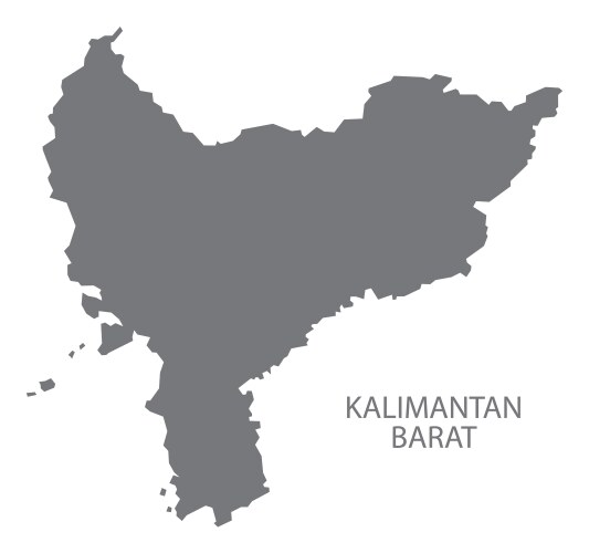 kalimantan barat indonesia map grey vector image vector image