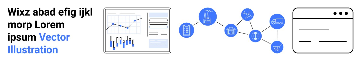 Modern data analysis and web connection diagram vector image