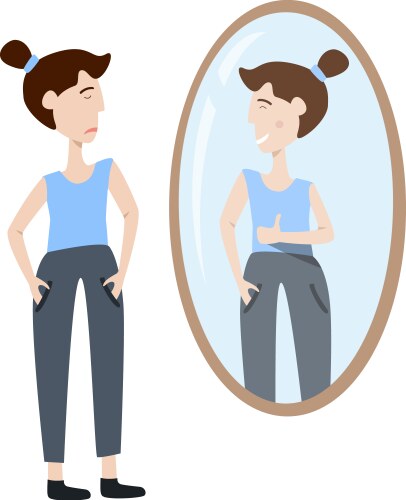 Self Acceptance Young Royalty Free Vector Image